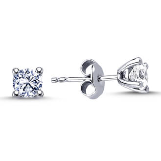 0.64 Carat Diamond Solitaire Earrings