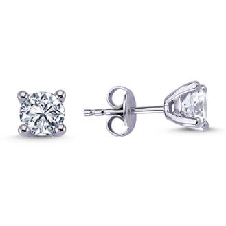 1.02 Carat Diamond Solitaire Earrings