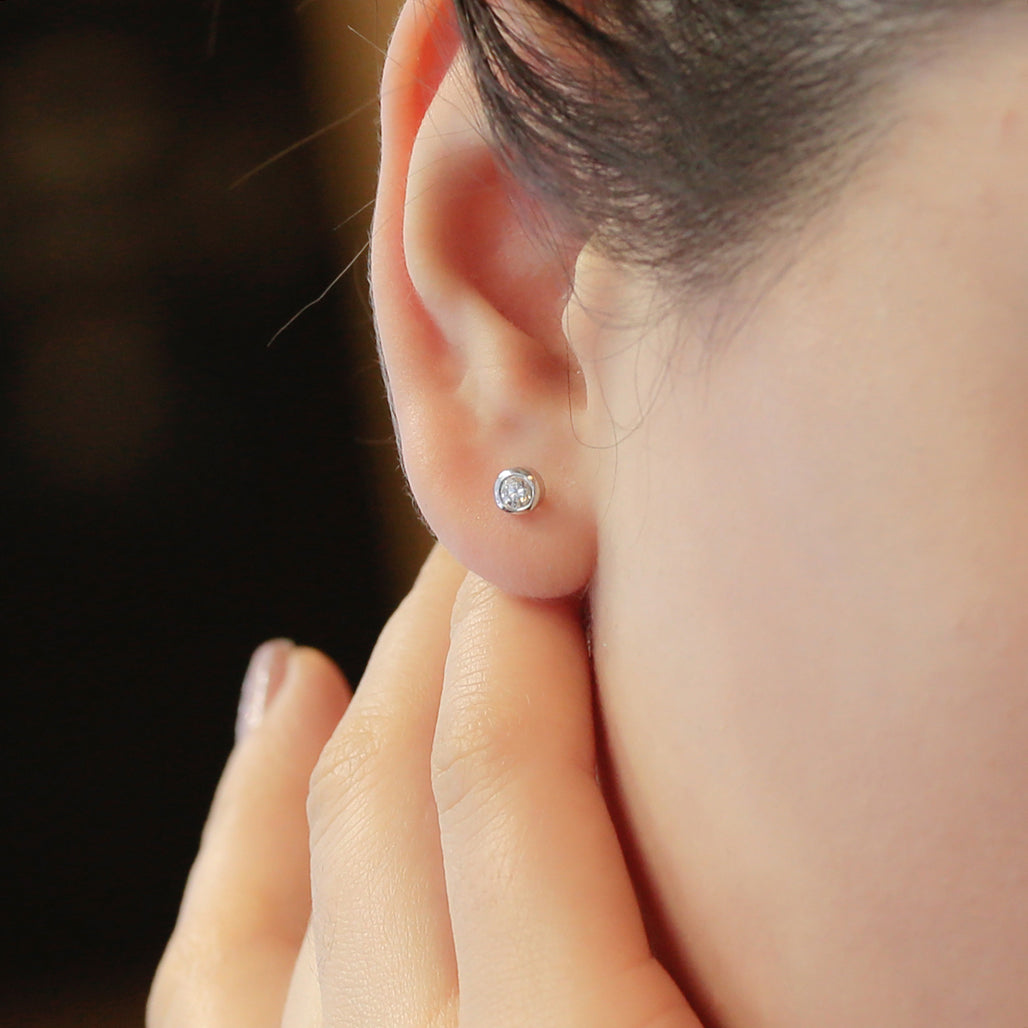 0.20 Carat Diamond Solitaire Earrings
