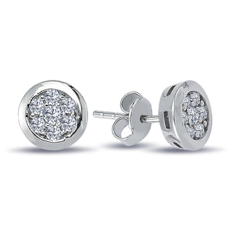 Round Diamond Stud Earrings