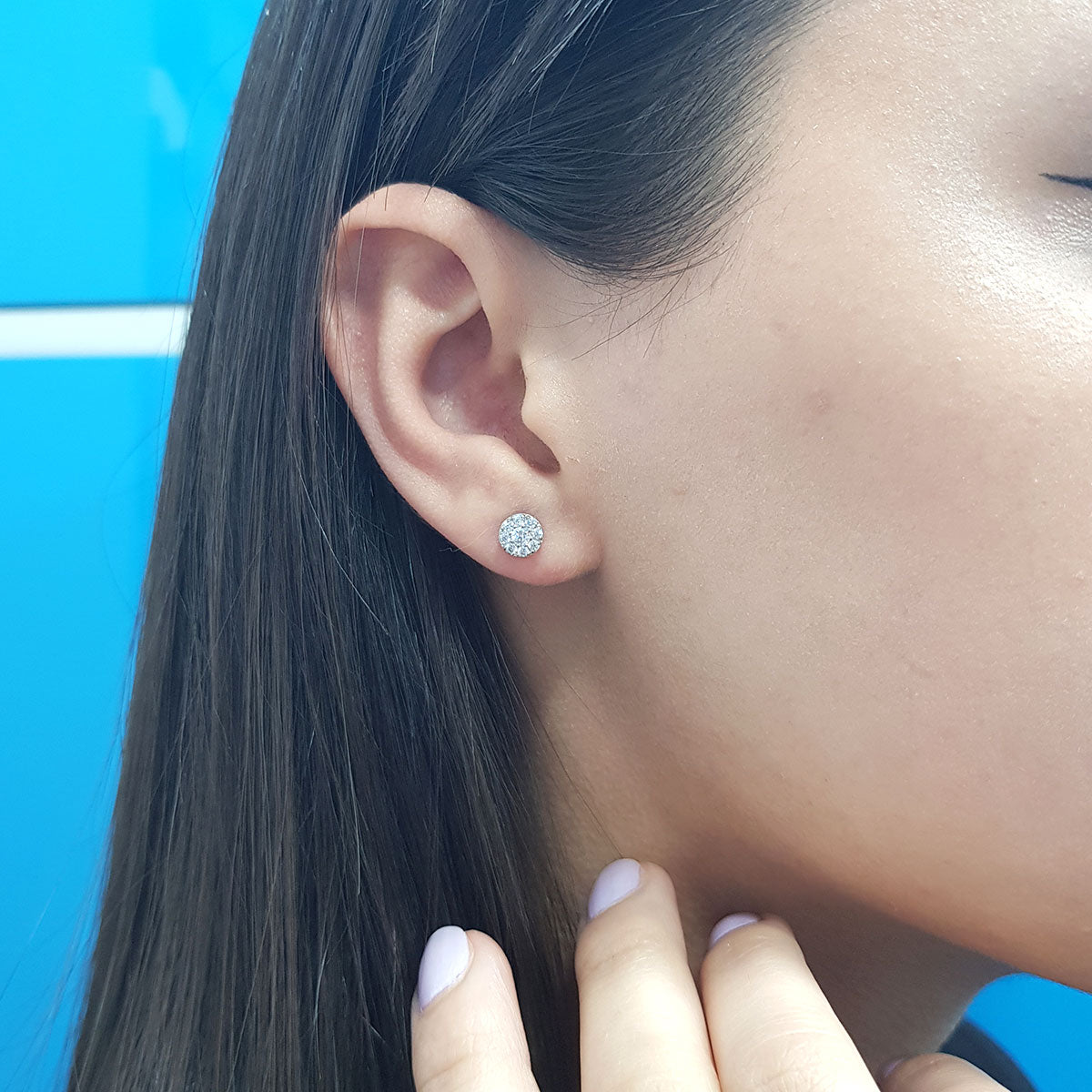 Diamond Stone Large Mina Earrings