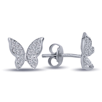 Diamond Butterfly Earrings