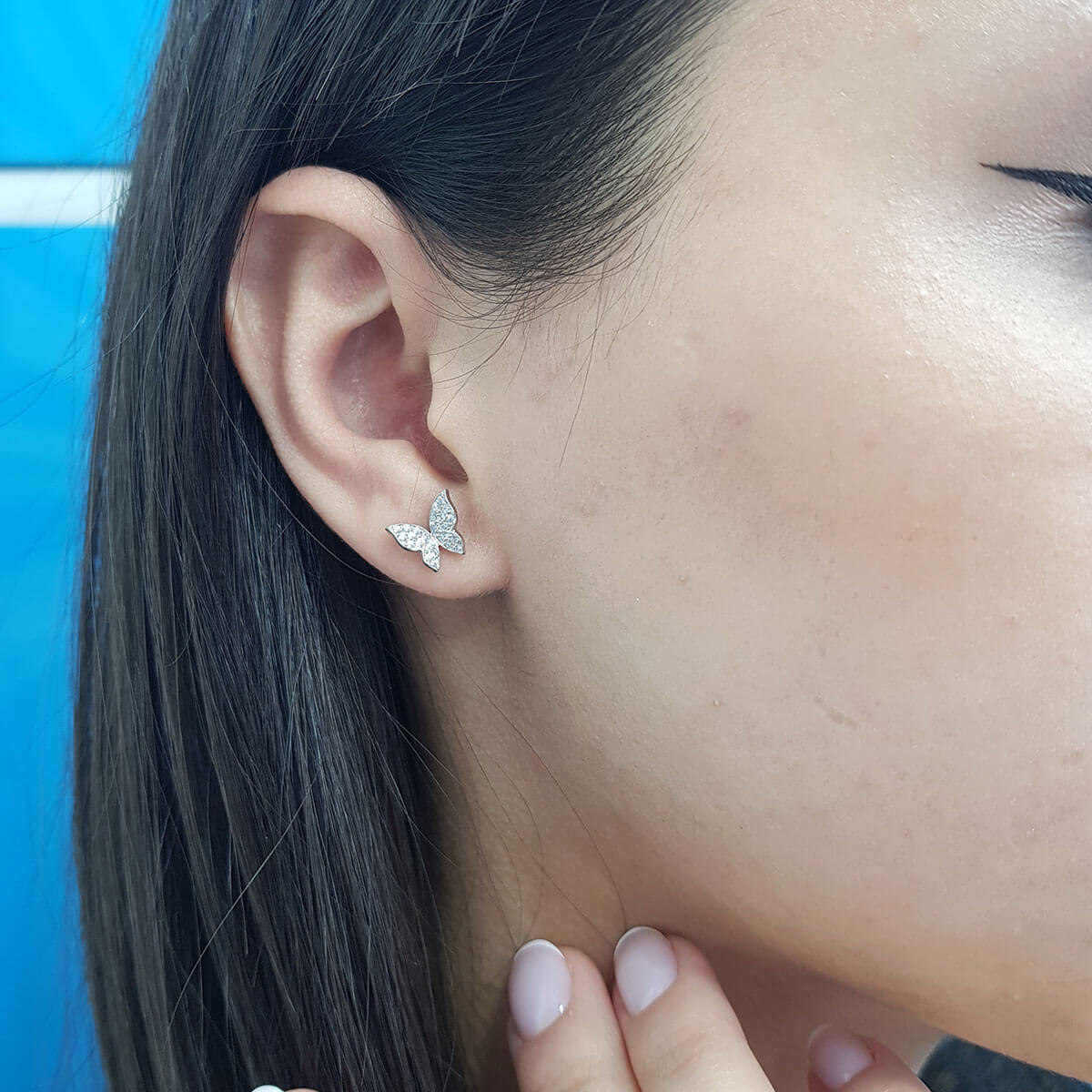 Diamond Butterfly Earrings