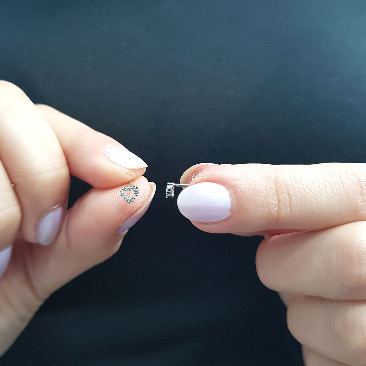 Diamond Heart Earrings