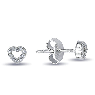 Diamond Heart Earrings