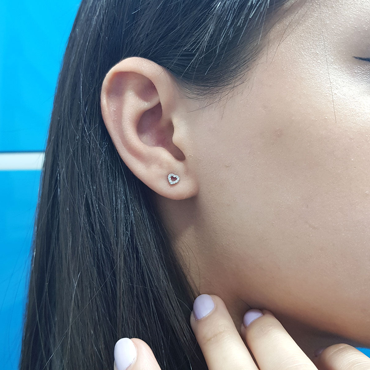 Diamond Heart Earrings