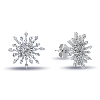 Diamond Snowflake Earrings
