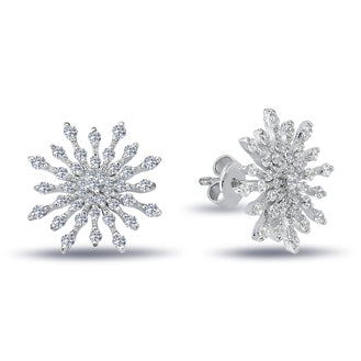 Diamond Large Snowflake Earrings