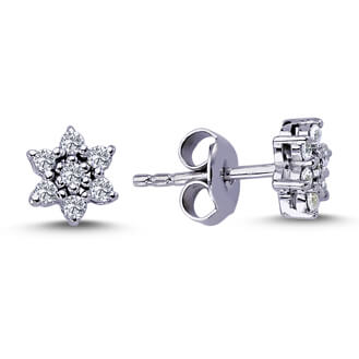 Diamond Flower Earrings