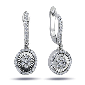 Diamond Oval Susa Earrings