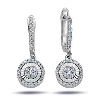 Diamond-Studded Round Susa Earrings