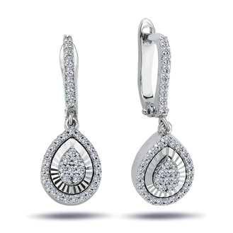 Diamond-Studded Teardrop Susa Earrings