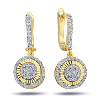 Diamond-Studded Large Round Susa Earrings