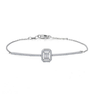 0.40 Carat Baguette Diamond Row Bracelet