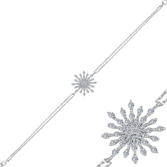 Diamond Large Snowflake Bracelet