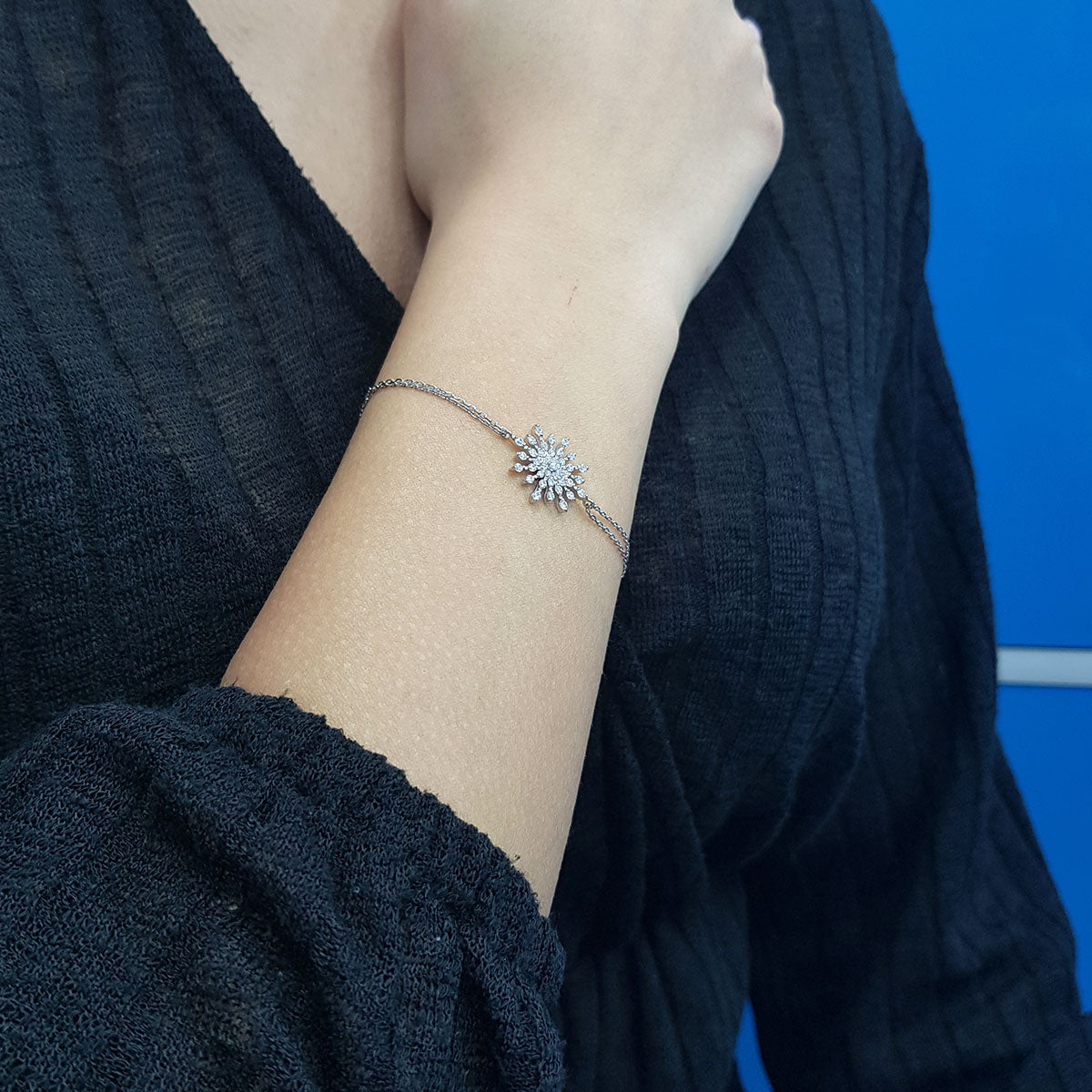 Diamond Large Snowflake Bracelet