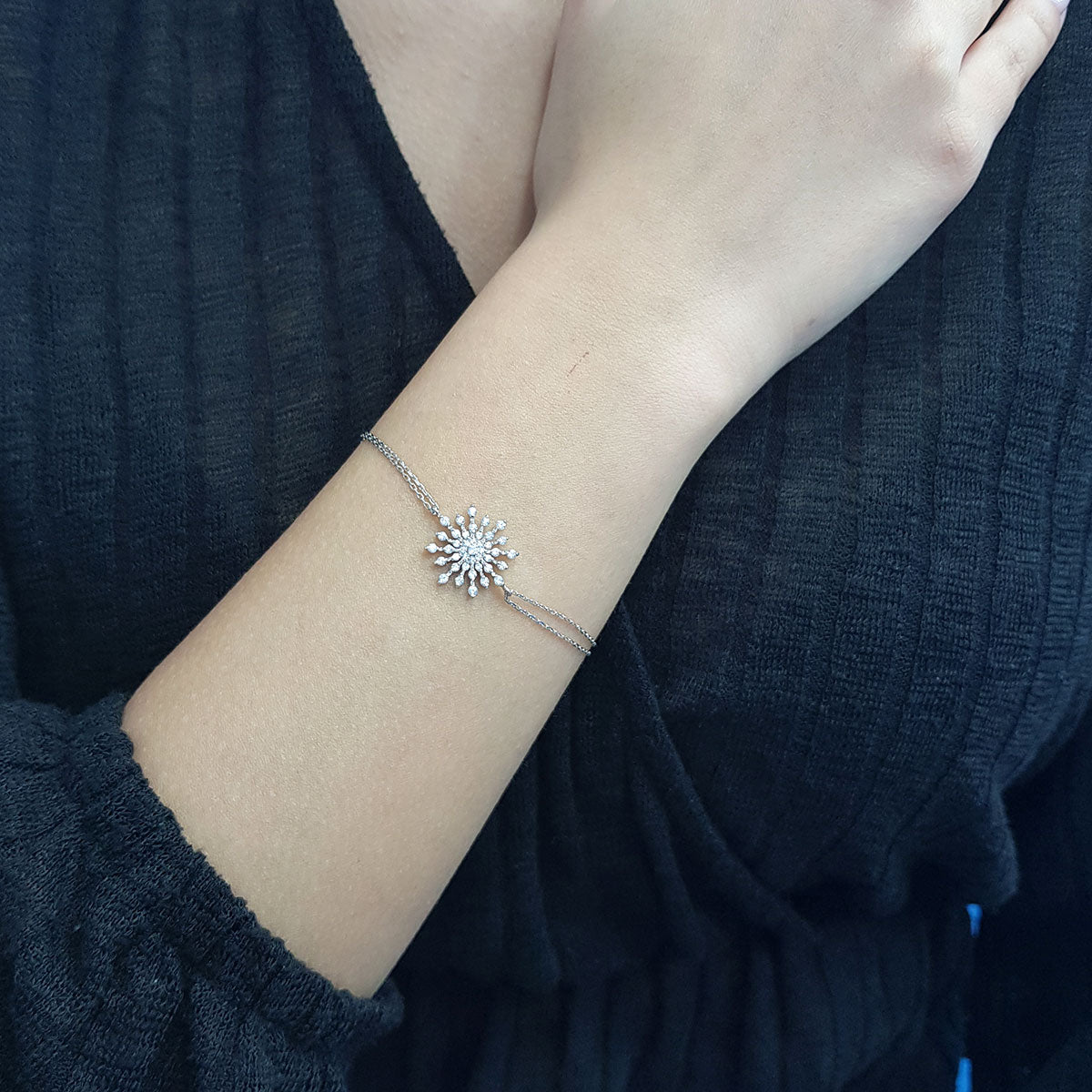 Diamond Large Snowflake Bracelet