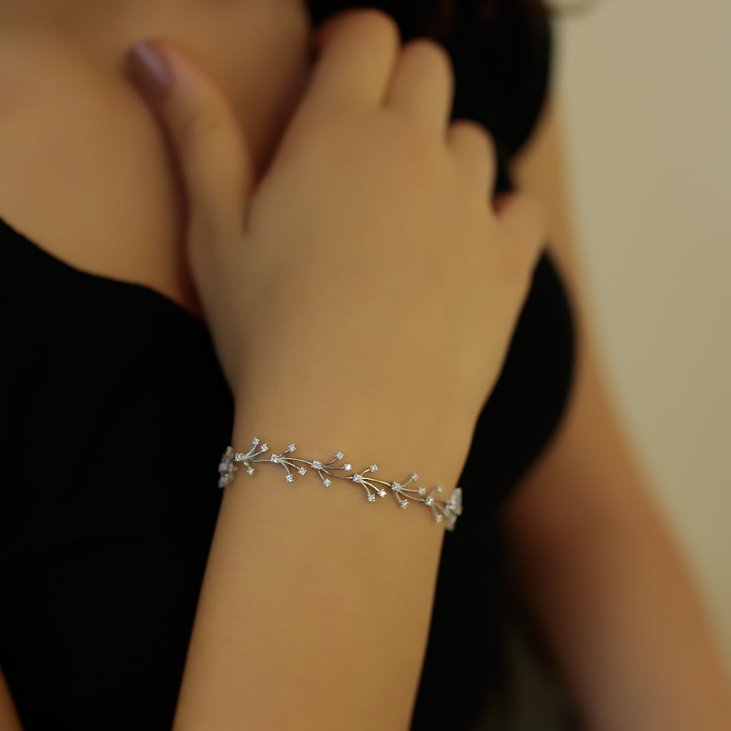 Branch Design Diamond Bracelet