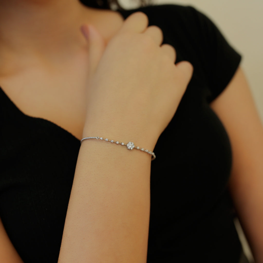 Diamond Flower Bracelet