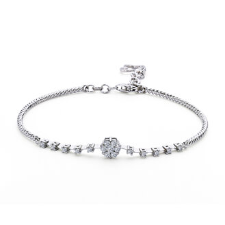 Diamond Flower Bracelet